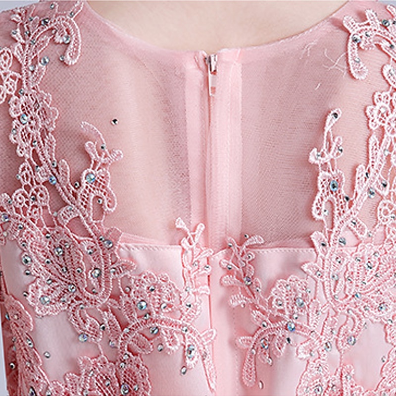 Princesa Até os Joelhos Vestido para Meninas das Flores Festa de Casamento Meninas Lindo Vestido de Baile Renda com Pétala Costas de Renda Mini Noivas Ajuste 3-16 anos de 2025 por $78.99 –P7