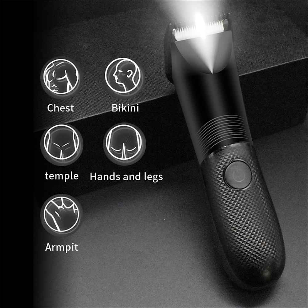 Men's Electric Groin Hair Trimmer Pubic Hair Removal Intimate Areas Body Grooming Clipper Epilator Rechargeable Shaver Razor 2025 - $38.99 –P4