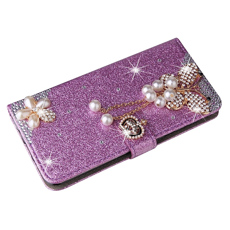 telefone Capinha Para Samsung Galaxy S23 S22 S21 S20 Plus Ultra A54 A34 A14 A73 A53 A33 nota 20 10 S25 Ultra Capa para Cartão Wallet Com Strass Slots de suporte de cartão Virar Magnético Brilho de 2025 por $20.99 –P2