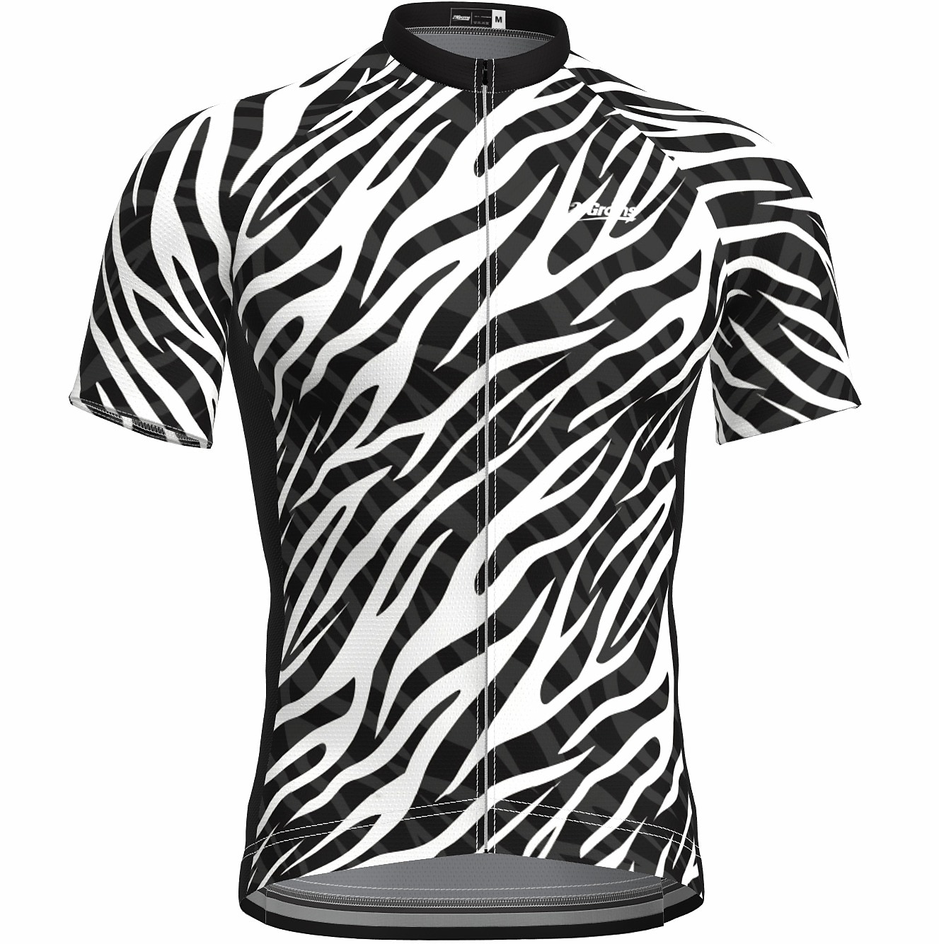 Męskie Koszulka rowerowa Zebra Krótki rękaw Rower Dżersej Top z 3 tylnymi kieszeniami Kolarstwo górskie Kolarstwie szosowym Szybkie wysychanie Odblaskowe paski Kieszeń na plecach Odprowadza wilgoć 2026 - $30.99 –P1