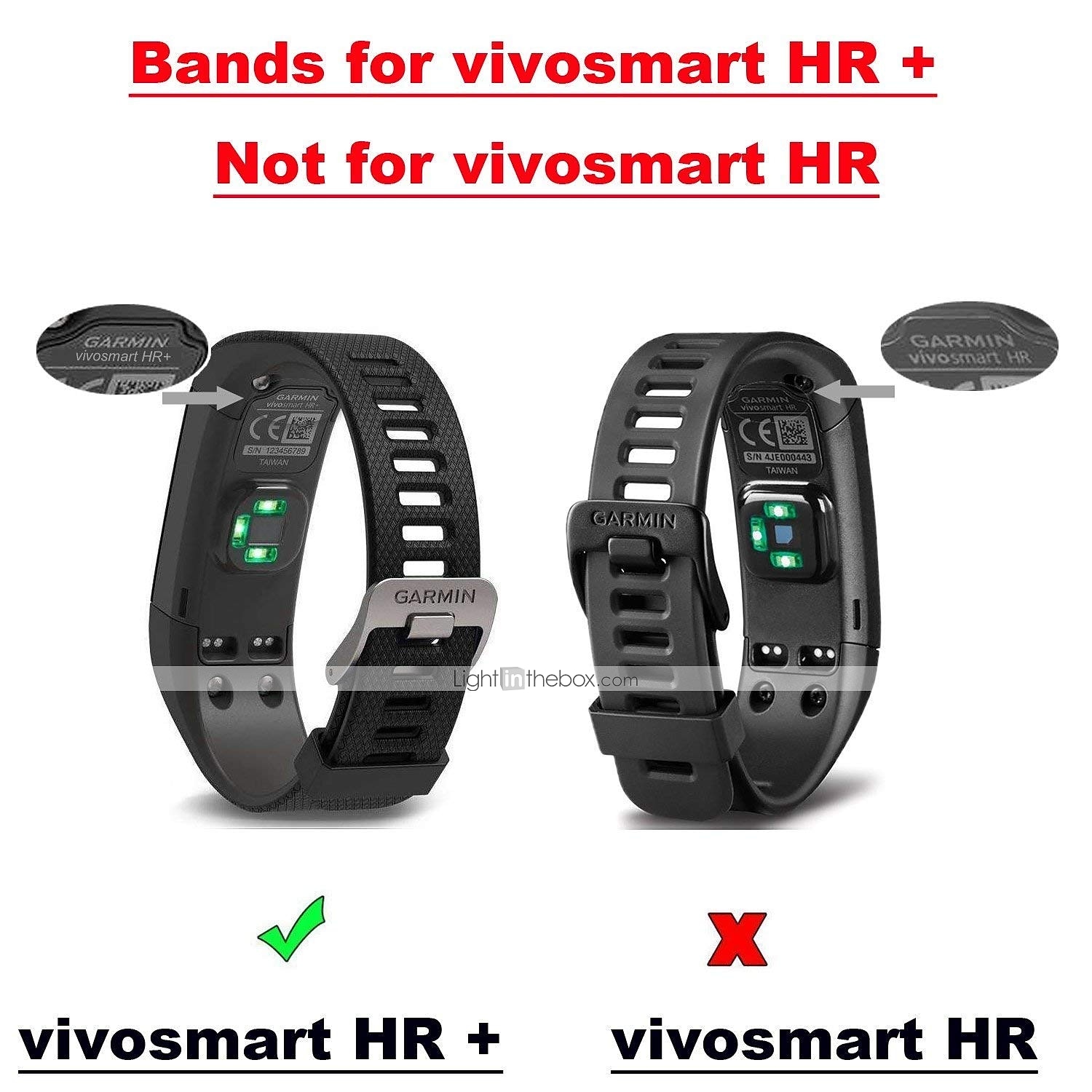 Watch Band for Garmin Approach X40/10, Vivosmart HR+(Plus) Silicone  Replacement Strap Elastic Adjustable Breathable Sport Band Wristband 2024 -  US $12.99