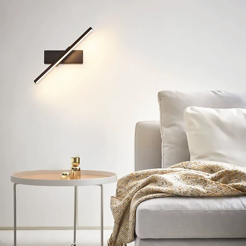 led fali lámpák nordic modern minimalista fali lámpa kreatív lépcsőház éjjeli lámpa 330°-ban forgatható nappali fali lámpa meleg fehér/fehér 110-240v 2025 - $66.99 –P8