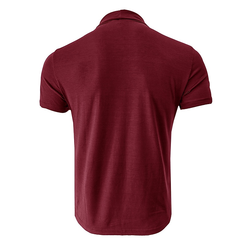 Voor heren T-shirt Coltrui Korte mouw Hoge nek Zomer Effen Stijlvol Modern eigentijds Comfortabel Vakantie Uitgaan Casual / Dagelijks Koffie Top T-shirt voor mannen 2026 - $18.99 –P5