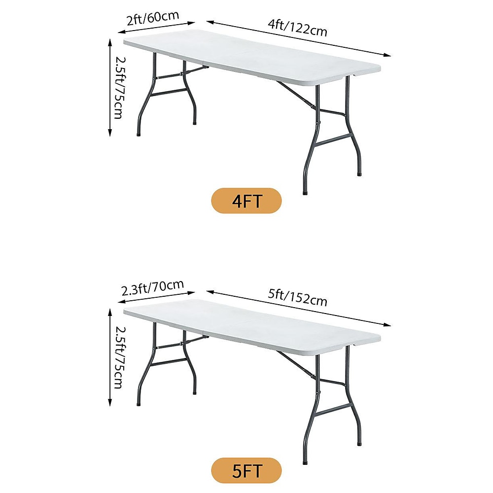 Stretch-Spandex-Tischdecke für Standard-Klapptische - universeller rechteckiger Tischdeckenschutz für Hochzeit, Bankett und Party 2025 - $20.99 –P4
