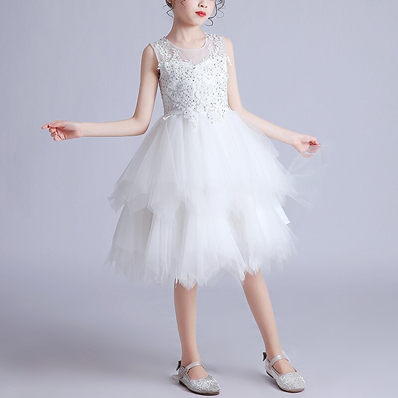 Princesa Até os Joelhos Vestido para Meninas das Flores Festa de Casamento Meninas Lindo Vestido de Baile Renda com Pétala Costas de Renda Mini Noivas Ajuste 3-16 anos de 2025 por $78.99 –P2