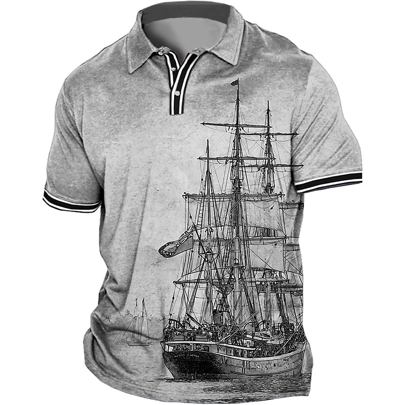 Men's Plus Size Polo Shirt Big and Tall Letter Turndown Print Short Sleeve Spring & Summer Sports Fashion Streetwear Designer Outdoor Street Tops 2025 - $23.99 –P1