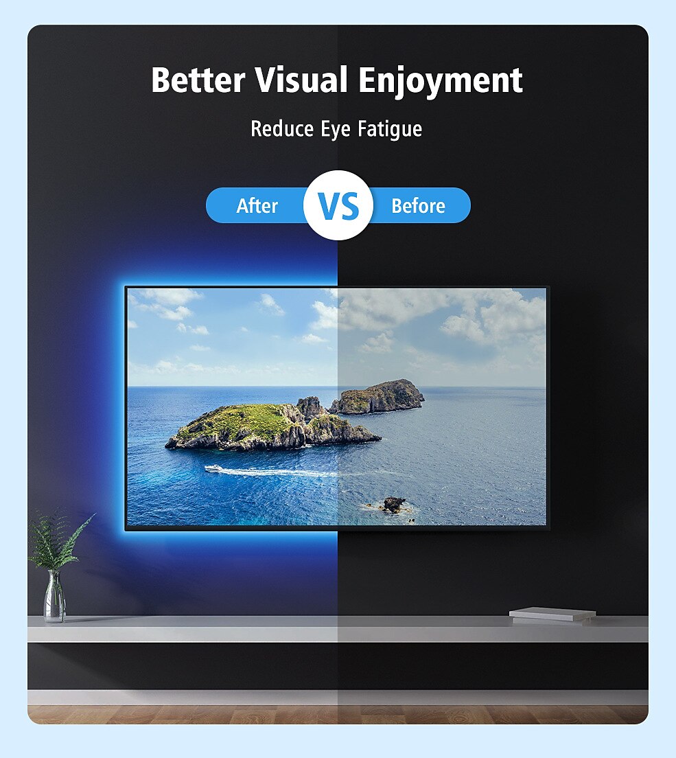 TV LED Backlights App Control RGB Smart LED Strip Lights with WIFI Atmosphere Light with USB TV Background Light 5V Living Room Led Color Atmosphere Light Remote Control 2025 - $10.49 –P2
