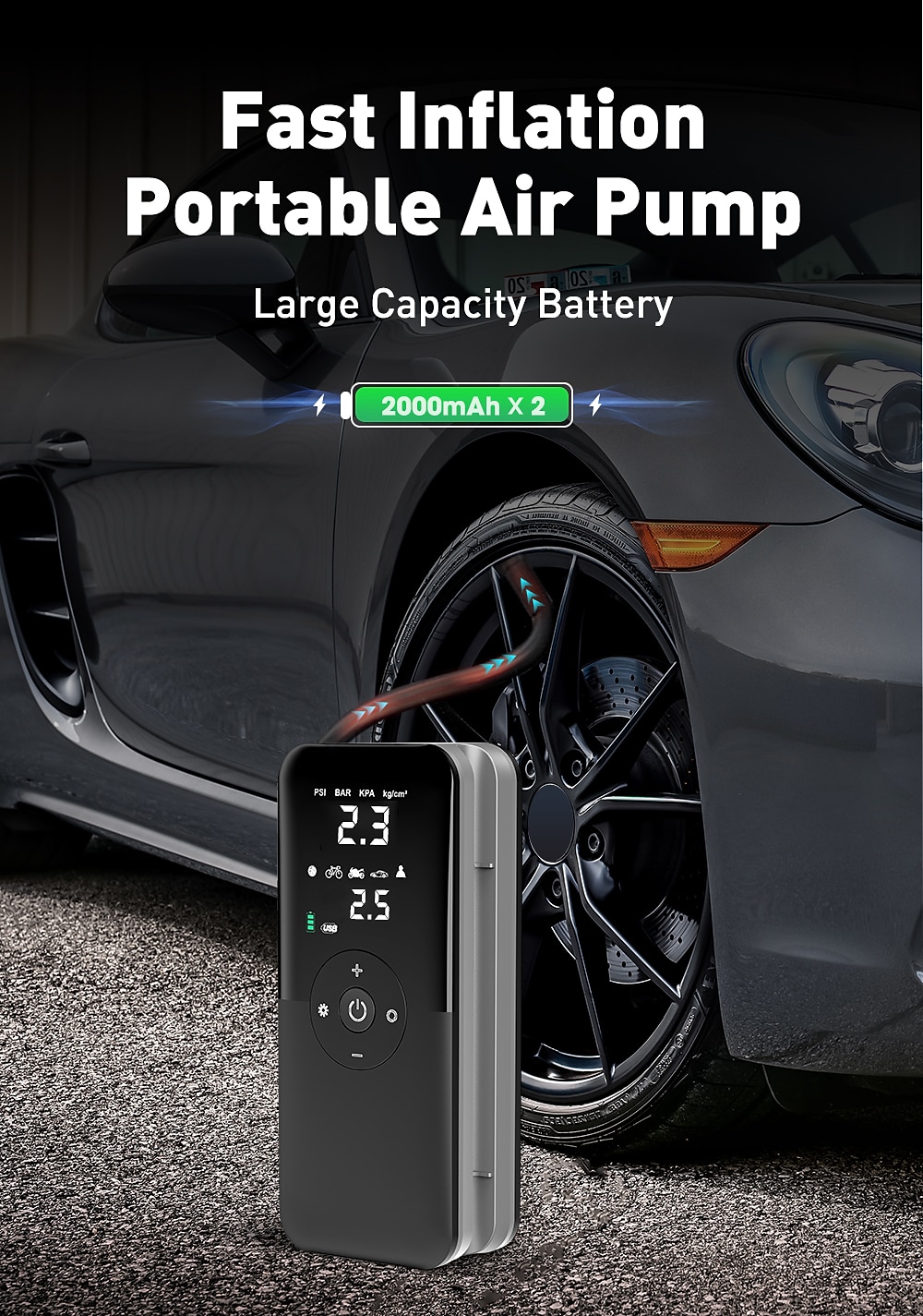 Air Compressor 12V Air Pump For Car Portable Tyre Inflator Electric Motorcycle Pump Air Compressor For Car Motorcycles Bicycles 2025 - $68.99 –P6