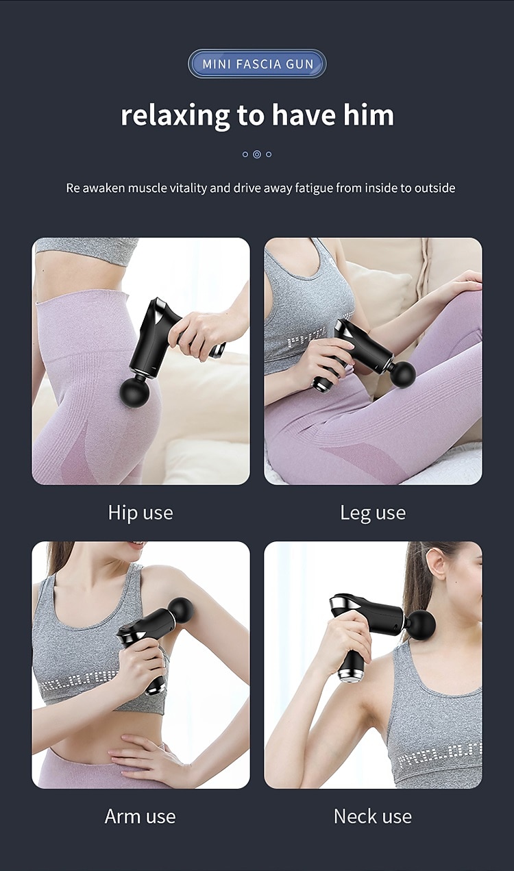 Portable Massage Gun High Frequency Muscle Vibration Massager For The Whole Body Deep Relaxation Muscle Pain Relief Fitness Massager Valentine's Day Gift 2026 - $41.99 –P8