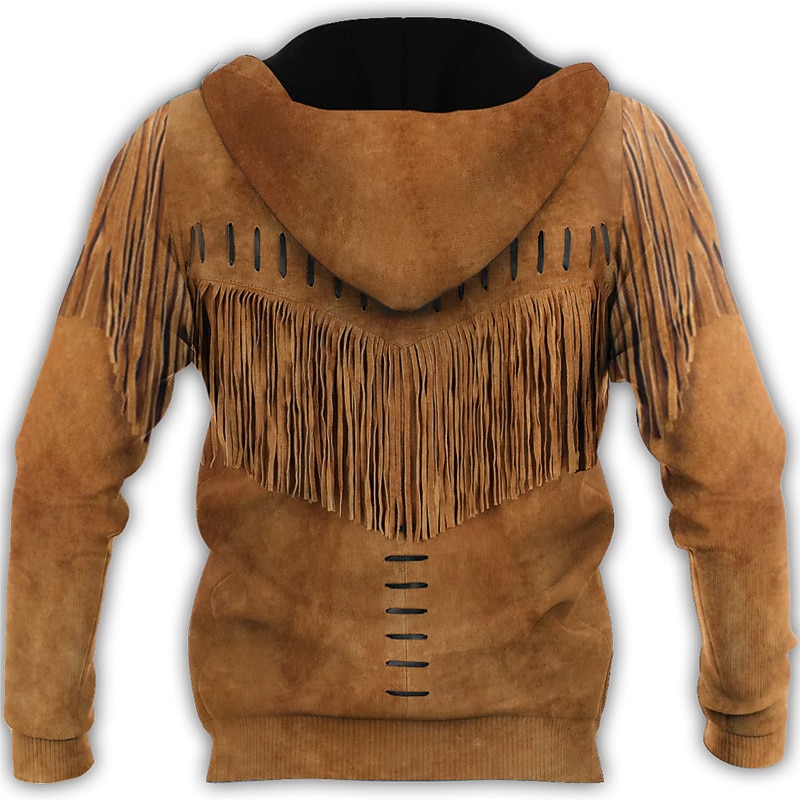 Homme Impressions Graphiques Sweat à capuche Sweats à capuche Sweatshirt Streetwear Designer manche longue À capuche Sport & Loisir Quotidien Sports Marron Fermeture éclair Imprimé Printemps & Automne de 2025 ? $30.99 –P2
