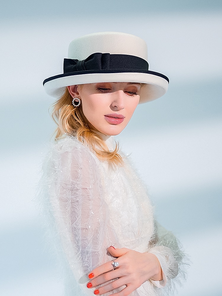 cappelli 100% lana cappello fedora casual tea party elegante con copricapo copricapo bowknot del 2026 a $75.99 –P3