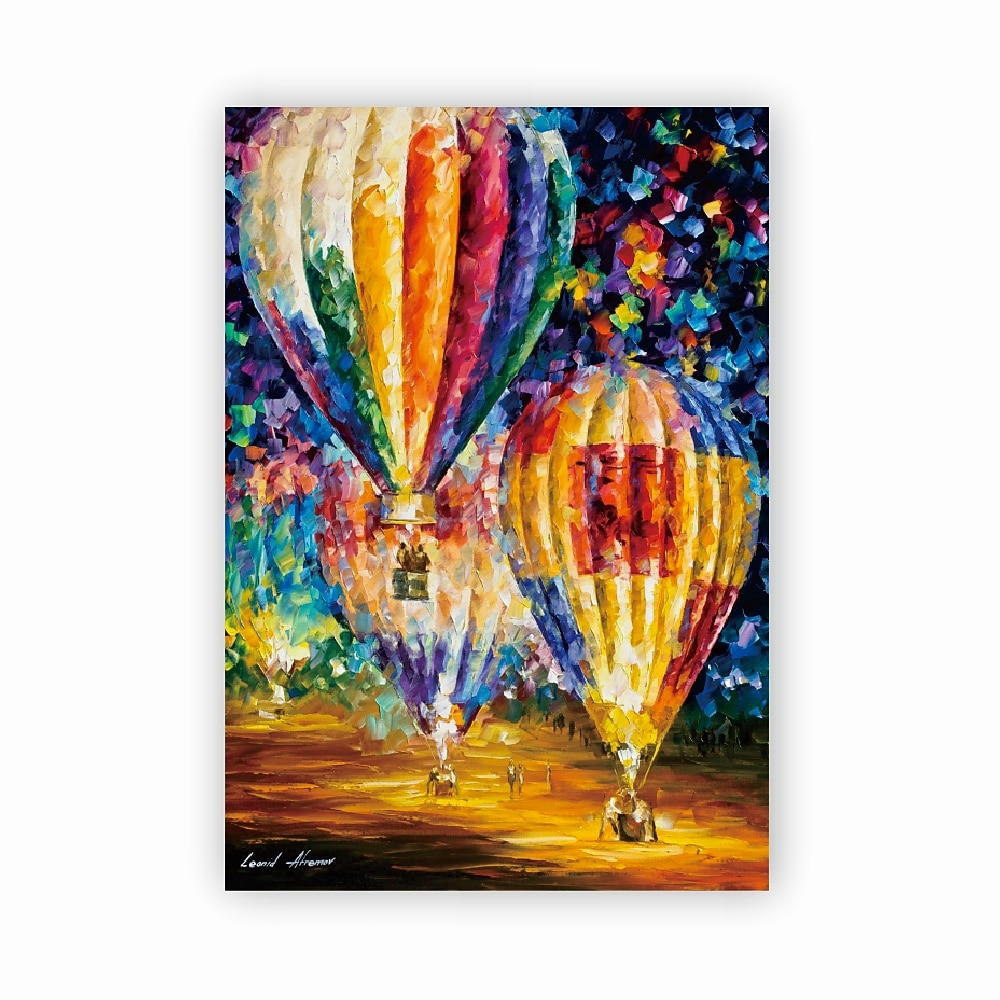 ręcznie malowany obraz olejny na ścianę nowoczesny abstrakcyjny balon na gorące powietrze malowanie pattle nóż płótno artystyczne malarstwo dekoracja wnętrz wystrój walcowane płótno bez ramki 2025 - $123.99 -P6