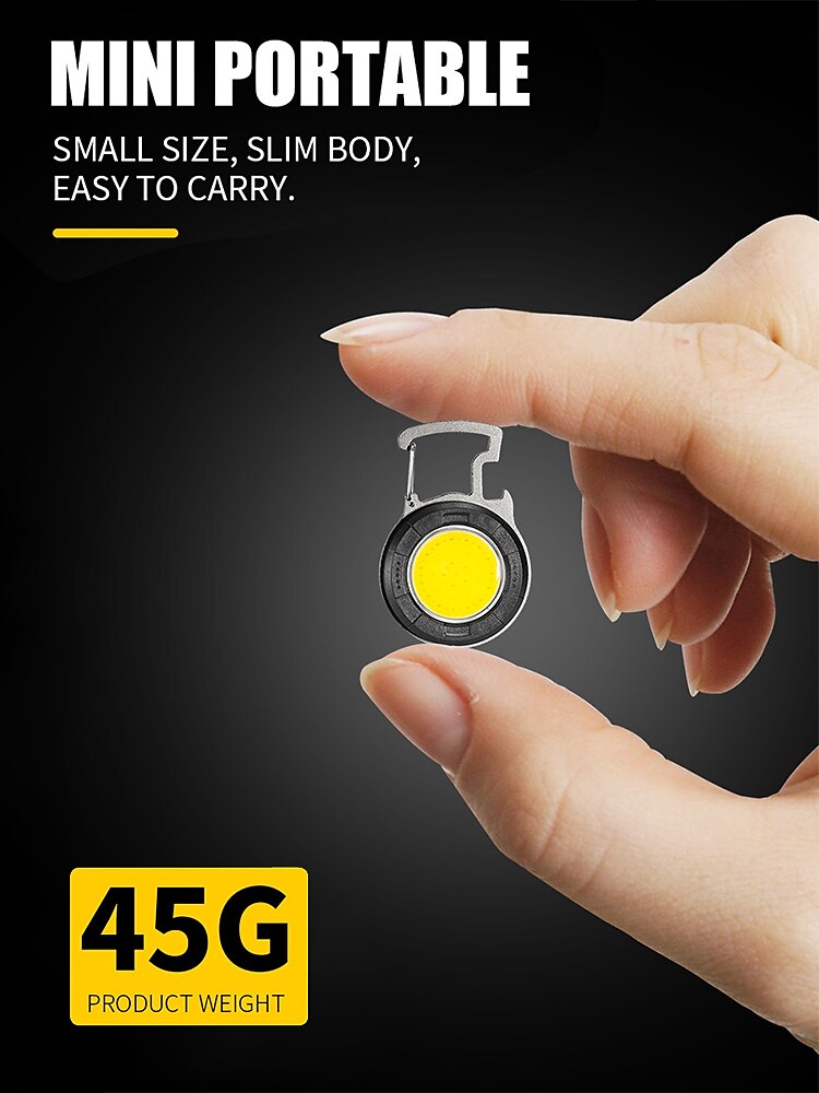 Mini Flashlight Camping Light Lantern Super Bright COB Keychain Work Light Floodlight with Strong Magnet and Clip Waterproof 2025 - $13.49 –P3