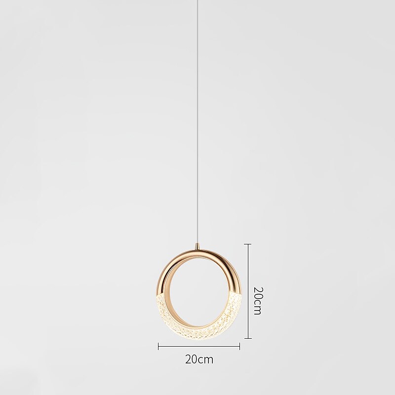 LED Pendant Lighting Ring Circle Design Pendant Light Fixture 1- Light Hanging Fixture for Bedroom ,Adjustable Length Indoor Lighting for Dinning Room Kitchen 2025 - $101.99 –P3
