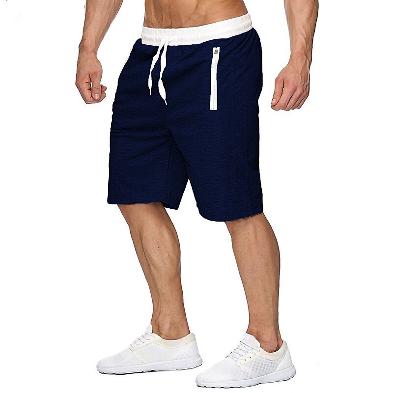 Men's Athletic Shorts Active Shorts Sweat Shorts Pocket Drawstring Solid Colored Comfort Wearable Knee Length Outdoor Daily Streetwear Casual Black Wine Micro-elastic 2025 - $12.49 –P10