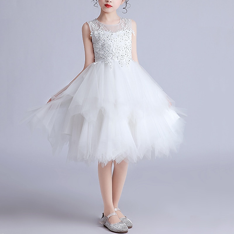 Princesa Até os Joelhos Vestido para Meninas das Flores Festa de Casamento Meninas Lindo Vestido de Baile Renda com Pétala Costas de Renda Mini Noivas Ajuste 3-16 anos de 2025 por $78.99 –P3