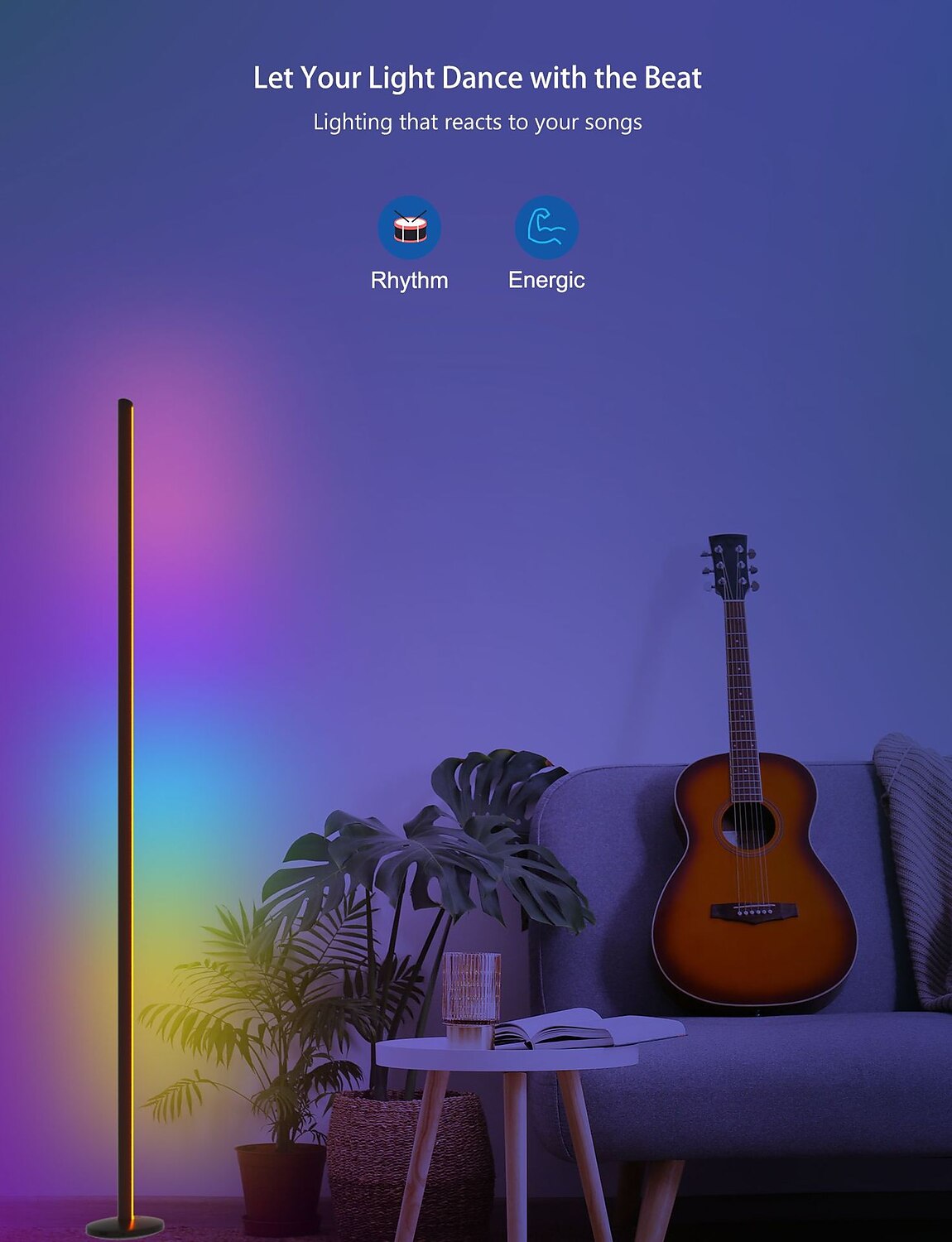 LED Floor Lamp RGB Atmosphere Lamp Tuya Smart Wifi Wall Corner Lamp Disassembly and Assembly Atmosphere Lamp 2025 - $69.99 –P4