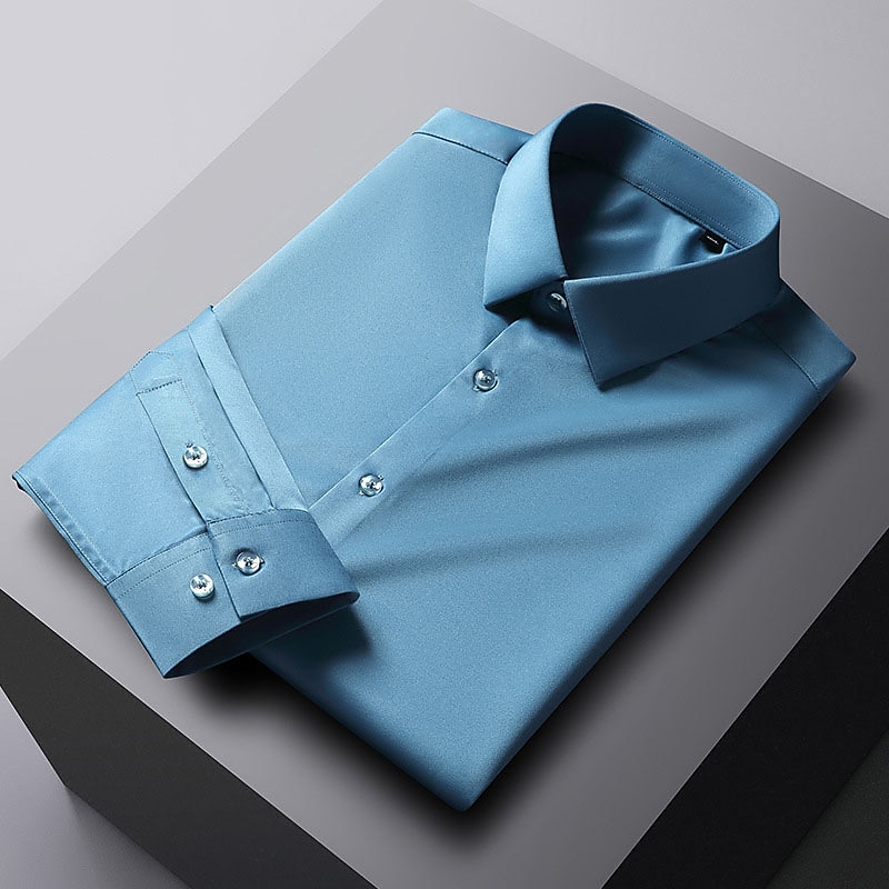 Per uomo Camicie Camicia non stirabile Stampe astratte Matrimonio Esterno Vinaccia Blu-verde Nero Bianco Manica lunga Collo ripiegabile Primavera & Autunno Abbigliamento del 2025 a $28.99 –P4