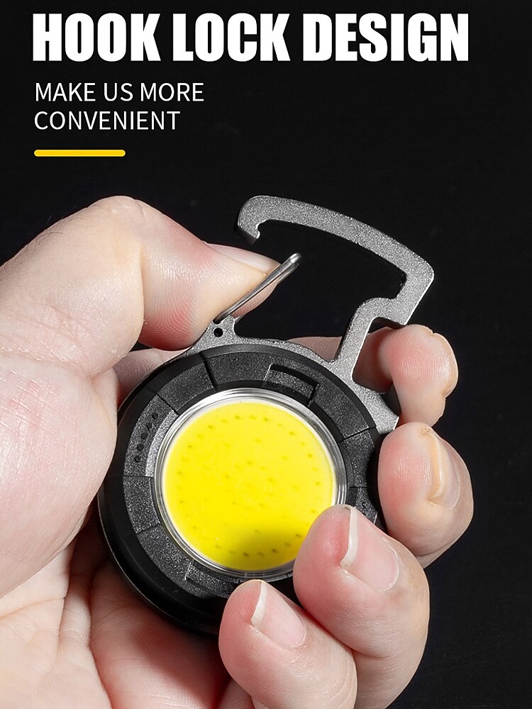 Mini Flashlight Camping Light Lantern Super Bright COB Keychain Work Light Floodlight with Strong Magnet and Clip Waterproof 2025 - $13.49 –P7