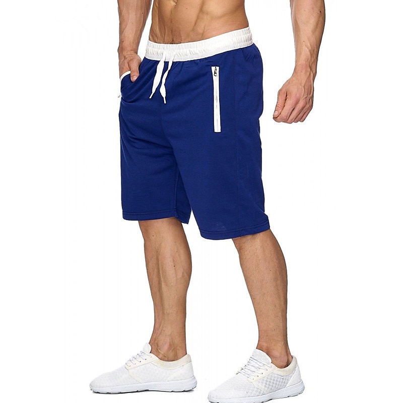 Men's Athletic Shorts Active Shorts Sweat Shorts Pocket Drawstring Solid Colored Comfort Wearable Knee Length Outdoor Daily Streetwear Casual Black Wine Micro-elastic 2025 - $12.49 –P8