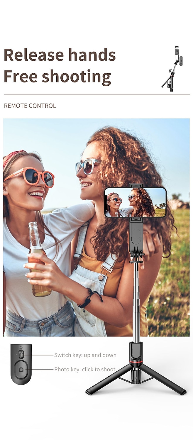 Stable Selfie Stick Tripod With Fill Light 44 Inch Extendable Selfie Stick With Wireless Remote And Tripod Stand 360 Rotation For IPhone 14/13/12/11 Pro/XS Max/XS/XR/X/8/7 Samsung And Smartphone 2025 - $33.99 –P11