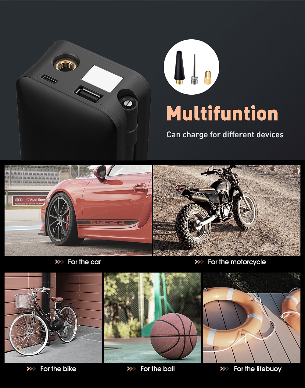 Air Compressor 12V Air Pump For Car Portable Tyre Inflator Electric Motorcycle Pump Air Compressor For Car Motorcycles Bicycles 2025 - $68.99 –P14