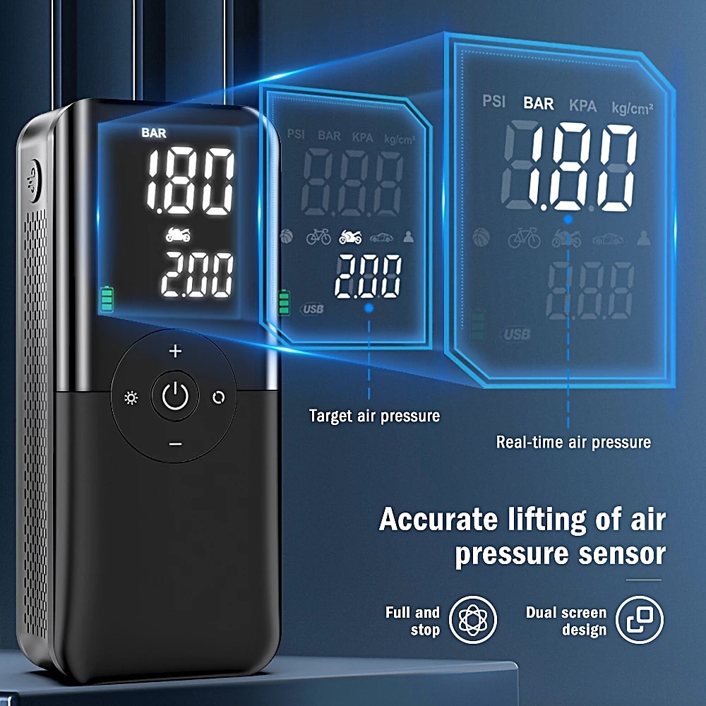 Air Compressor 12V Air Pump For Car Portable Tyre Inflator Electric Motorcycle Pump Air Compressor For Car Motorcycles Bicycles 2025 - $68.99 –P3
