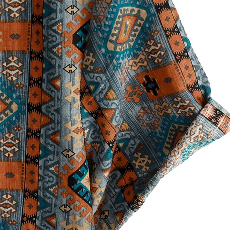 Per uomo Tribale Vintage ▾ Etnico Camicia Camicia con bottoni Manica corta Tropicale Di tendenza Hawaiano Informale Per eventi Spiaggia Estate Primavera Collo ripiegabile Stampa Bottone giù Blu del 2025 a GBP £19 –P2