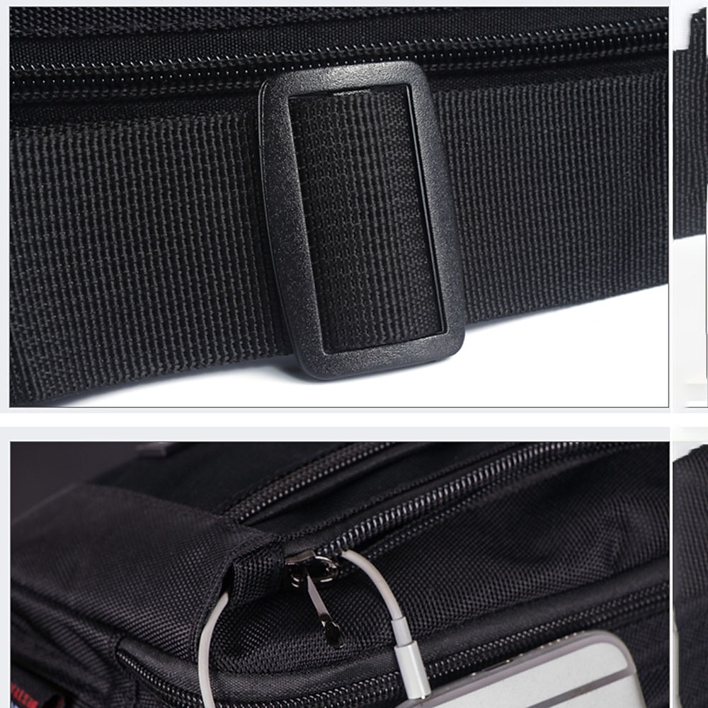 pánská crossbody kabelka fanny pack náprsní taška na opasek taška oxford látková venkovní denní zip obyčejná černá armáda zelená červená 2025 - $34.99 –P9