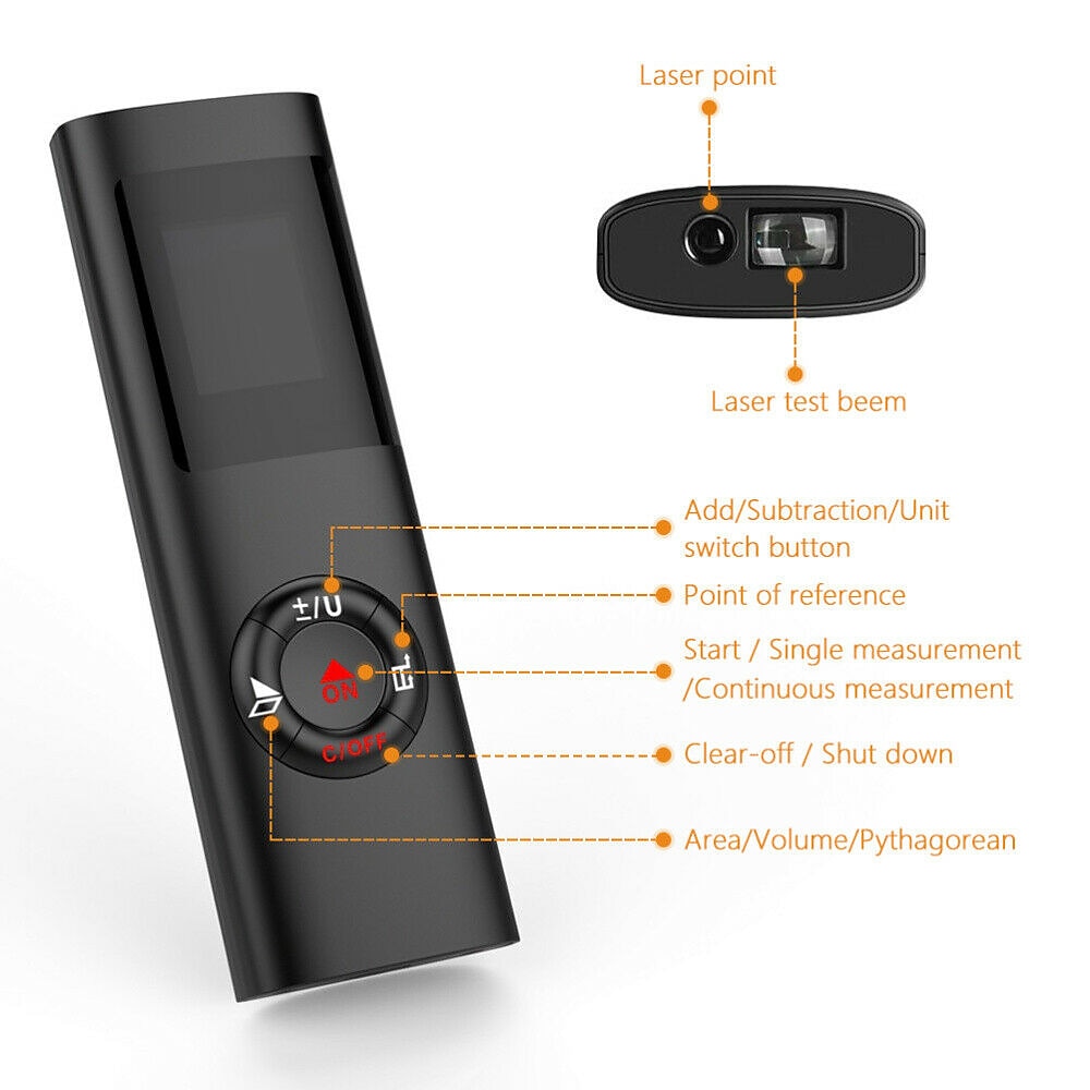 2025年 レーザー距離計 40 メートルスマートデジタル範囲ポータブル usb 充電距離計ミニハンドヘルド距離測定計  コレクション – $39.99 –P13