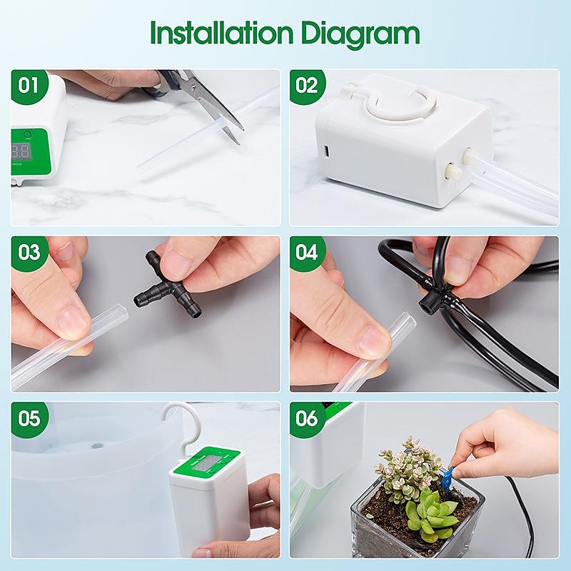 Automatic Watering System USB Power Automatic Drip Irrigation Kit 8 Drop Arrow Holiday Plant Watering Devices for Indoor Potted Plants LED Display DIY Automatic Plant Waterer Gift for Gardening Lovers 2025 - $38.99 –P4