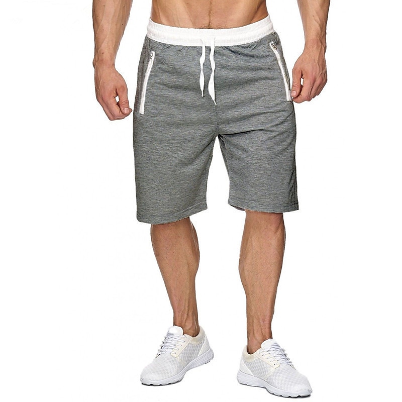 Men's Athletic Shorts Active Shorts Sweat Shorts Pocket Drawstring Solid Colored Comfort Wearable Knee Length Outdoor Daily Streetwear Casual Black Wine Micro-elastic 2025 - $12.49 –P18