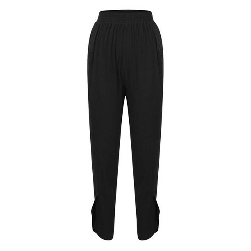 Damenhose aus Baumwollleinen mit Seitentaschen, weites Bein, locker lässig, Sommer, Herbst, Weiß, Hellblau, S, 2XL 2025 - $21.99 –P15