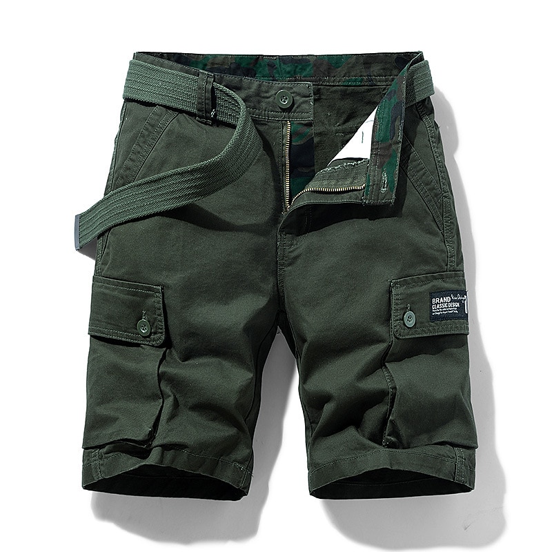 Herren Cargo Shorts Kurze Hosen Shorts Kurze Hosen Multi Pocket Gerade geschnitten Bedruckt Einfarbig Komfort tragbar Knielänge Outdoor Täglich Sport Stilvoll Schwarz Blau 2026 - $26.99 –P6