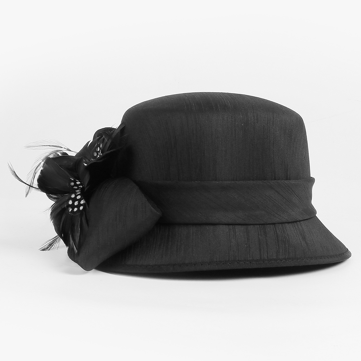 cappelli in fibra bombetta / cappello a cloche tea party corsa di cavalli elegante con copricapo di piume copricapo / occasione speciale del 2025 a $50.99 –P6