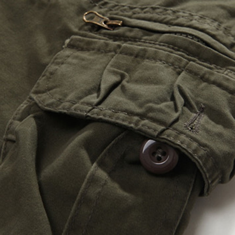 Hombre Pantalón Corto Cargo Pantalón corto Multi bolsillo Pierna recta Color sólido Comodidad Listo para vestir Longitud de la rodilla Exterior Diario Deportes Elegante Negro Verde Ejército 2026 - $38.99 –P7