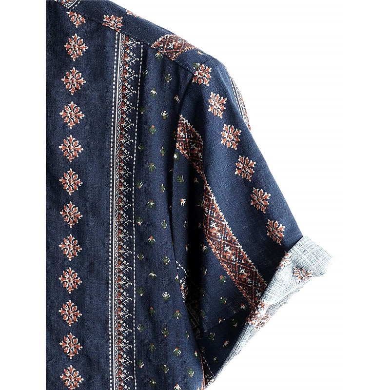 Per uomo Tribale Vintage ▾ Etnico Camicia Camicia con bottoni Manica corta Tropicale Di tendenza Hawaiano Informale Per eventi Spiaggia Estate Primavera Collo ripiegabile Stampa Bottone giù Blu del 2025 a GBP £19 –P6