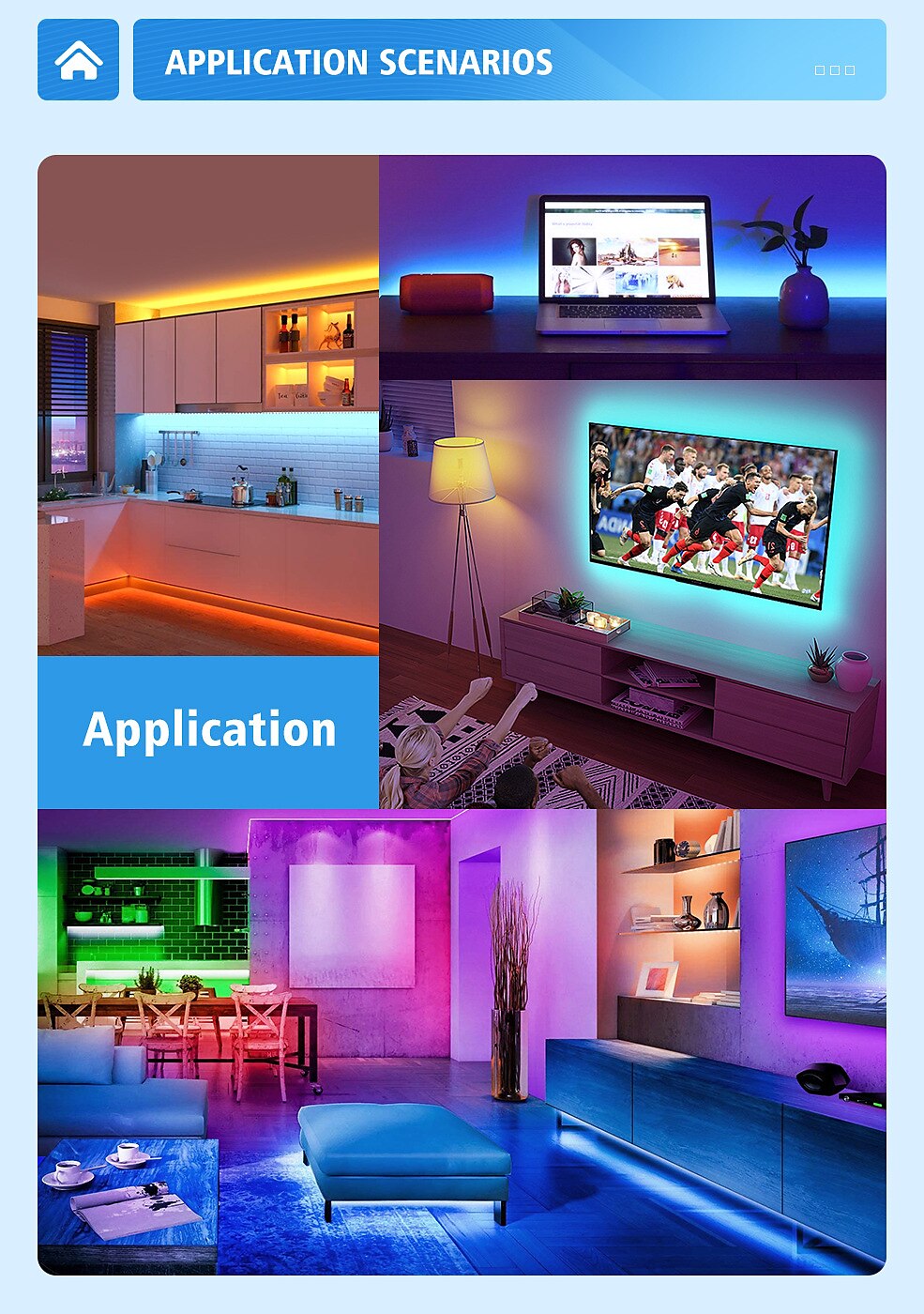 TV LED Backlights App Control RGB Smart LED Strip Lights with WIFI Atmosphere Light with USB TV Background Light 5V Living Room Led Color Atmosphere Light Remote Control 2025 - $10.49 –P1