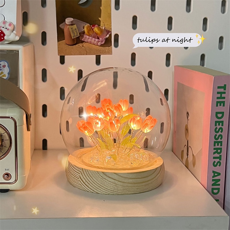 DIY Ночной Светильник Тюльпан Имитация Цветка Спальня Подарок INS Светильник для Сна Подарок на День Рождения Атмосферный Свет Декор Стола 2026 - $22.99 –P7