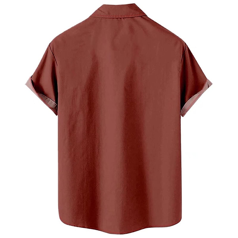 Voor heren Automatisch Gestreept Overhemd Bowlingshirt Overhemd met knopen Korte mouw Vintage Tropisch Modieus Buiten Strand Zomer Lente Strijkijzer Afdrukken Button-omlaag Zwart En Rood Zwart Rood 2025 - $24.99 –P12