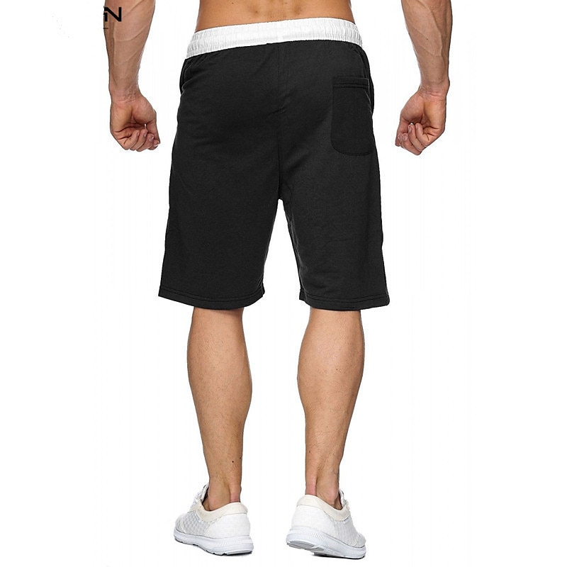 Men's Athletic Shorts Active Shorts Sweat Shorts Pocket Drawstring Solid Colored Comfort Wearable Knee Length Outdoor Daily Streetwear Casual Black Wine Micro-elastic 2025 - $12.49 –P3
