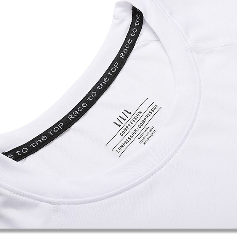 Men's Compression Shirt Running Shirt Long Sleeve Base Layer Athletic Athleisure Fall Spandex Breathable Quick Dry Sweat wicking Power Flex Running Jogging Training Sportswear Activewear Solid Colored 2025 - $16.49 –P18