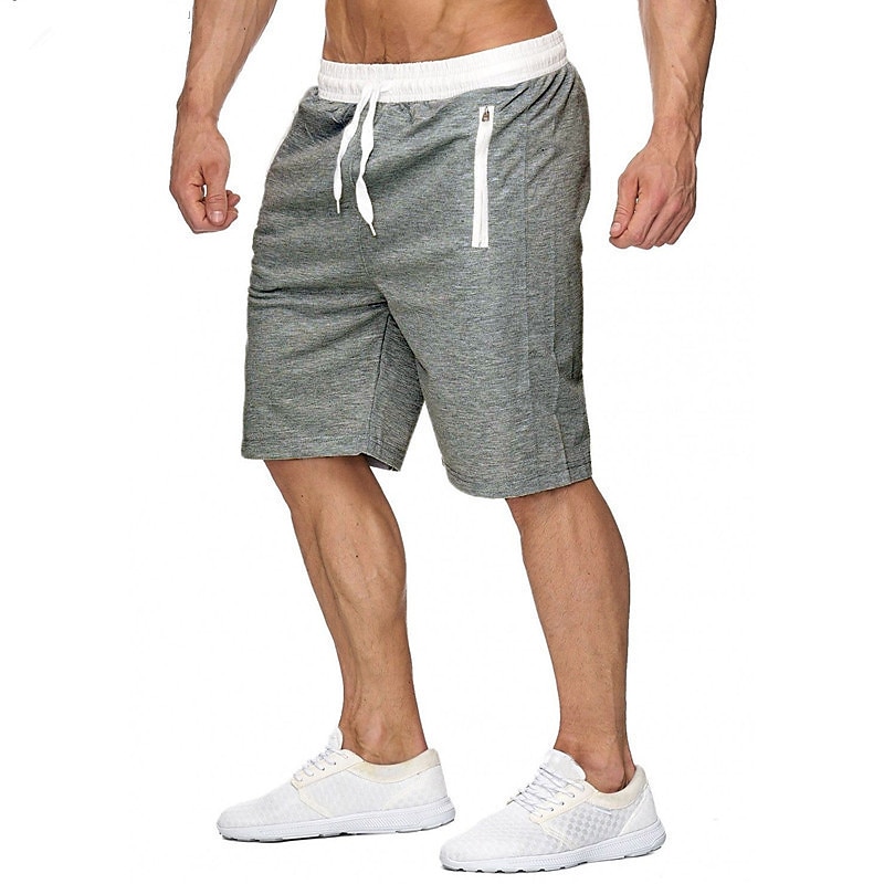 Men's Athletic Shorts Active Shorts Sweat Shorts Pocket Drawstring Solid Colored Comfort Wearable Knee Length Outdoor Daily Streetwear Casual Black Wine Micro-elastic 2025 - $12.49 –P17