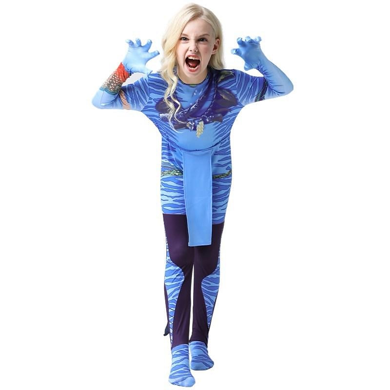 Avatar: The Way of Water Neytiri Jake Sully Zentai-kostymer Cosplay-kostym Film-cosplay for Pojkar Flickor Barn Karnival 2025 - $37.99 –P7