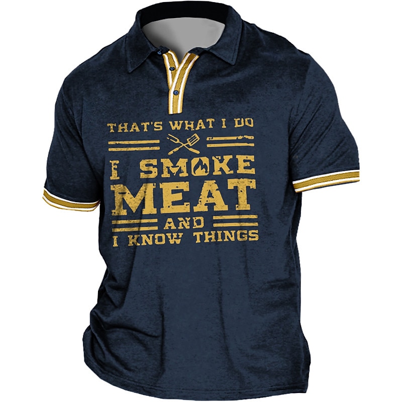 Men's Plus Size Polo Shirt Big and Tall Letter Turndown Print Short Sleeve Spring & Summer Sports Fashion Streetwear Designer Outdoor Street Tops 2025 - $21.99 –P1