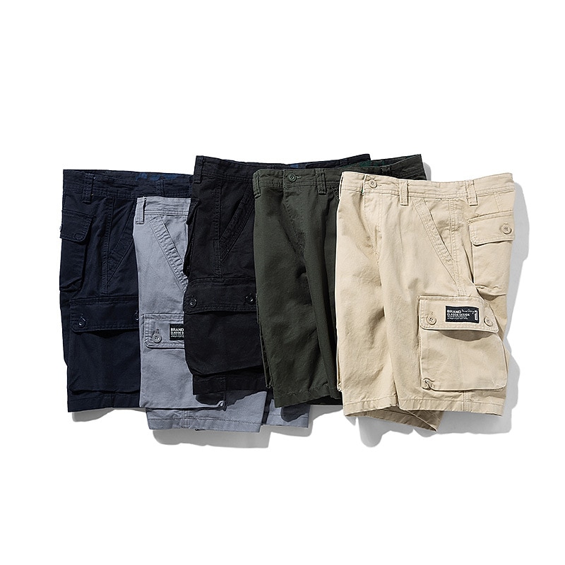 Herren Cargo Shorts Kurze Hosen Shorts Kurze Hosen Multi Pocket Gerade geschnitten Bedruckt Einfarbig Komfort tragbar Knielänge Outdoor Täglich Sport Stilvoll Schwarz Blau 2026 - $26.99 –P1
