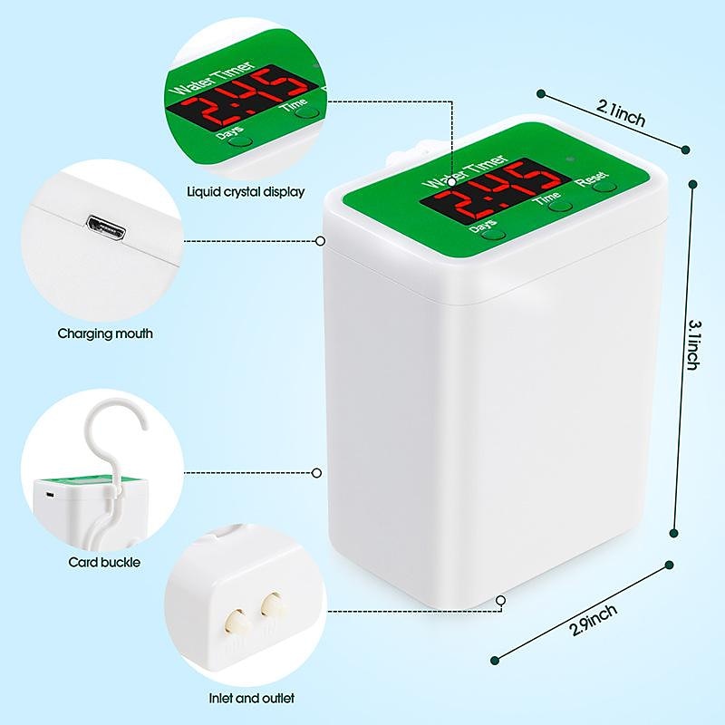 Automatic Watering System USB Power Automatic Drip Irrigation Kit 8 Drop Arrow Holiday Plant Watering Devices for Indoor Potted Plants LED Display DIY Automatic Plant Waterer Gift for Gardening Lovers 2025 - $38.99 –P3