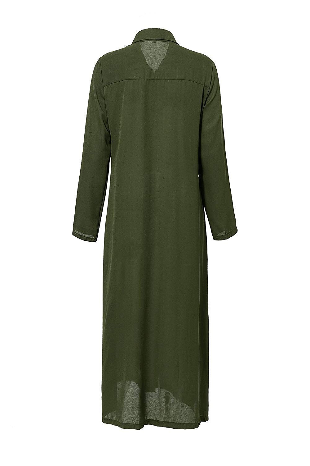 női ing ruha maxi hosszú ruha fekete hadseregzöld sötétkék hosszú ujjú egyszínű gomb tavaszi nyári inggallér stílusos munka formális bő 2023 s m l xl 2025 - $33.99 –P2
