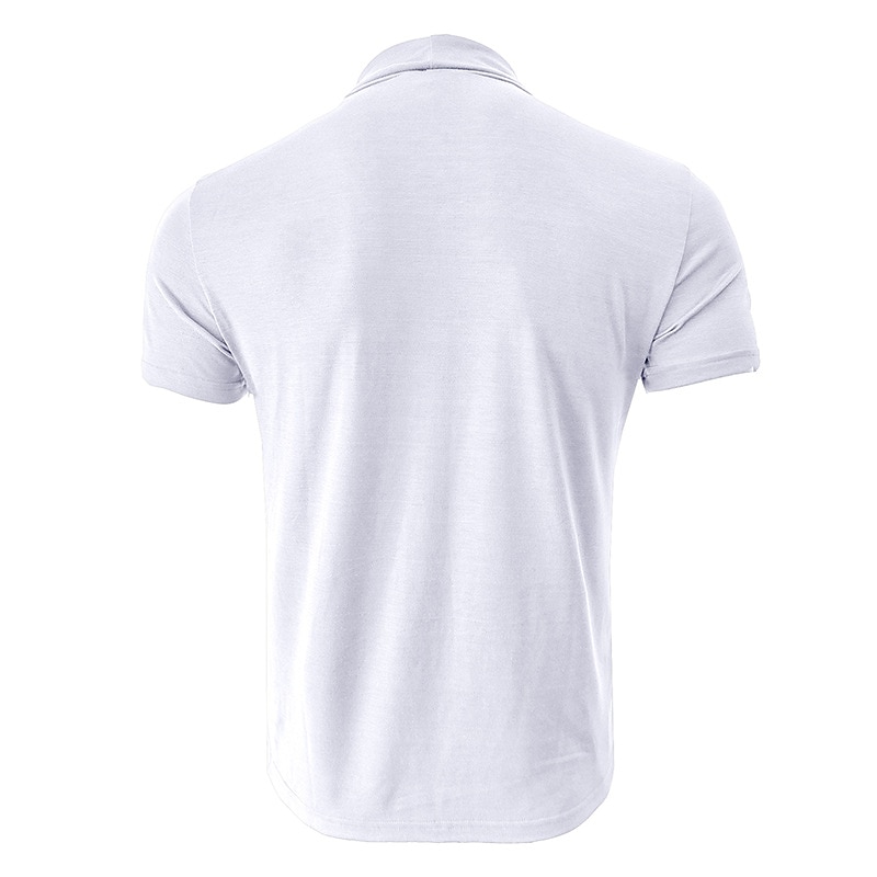 Voor heren T-shirt Coltrui Korte mouw Hoge nek Zomer Effen Stijlvol Modern eigentijds Comfortabel Vakantie Uitgaan Casual / Dagelijks Koffie Top T-shirt voor mannen 2026 - $18.99 –P14