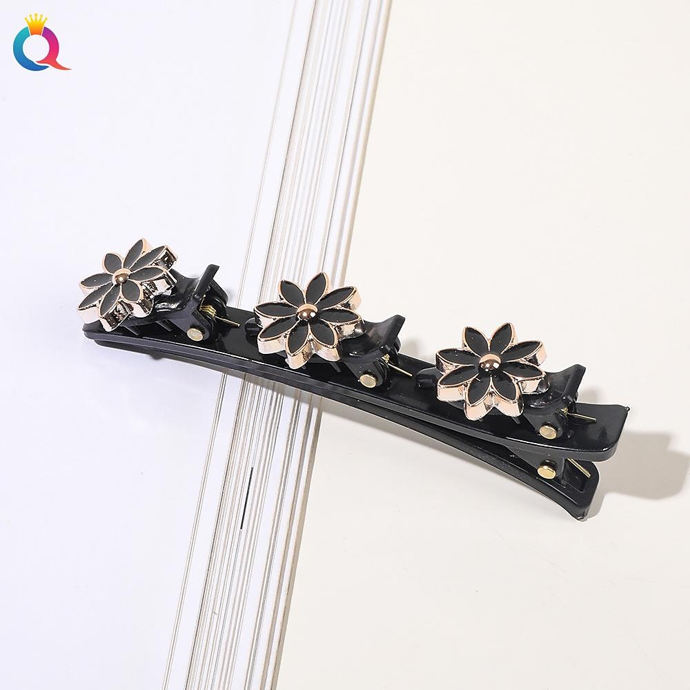 parkling Crystal Stone Braided Hair Clips with 3 Small Clips Pearl shaped hairpin duckbill clipBraided Hair Clip with Rhinestones for Women/Girls 2025 - $6.99 –P7
